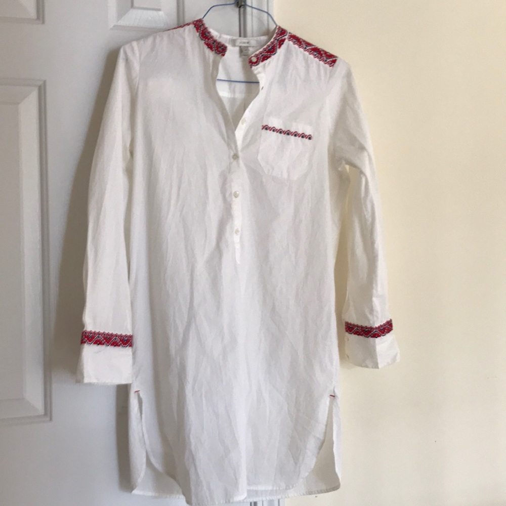 JCrew Embroidered Swim Beach coverup